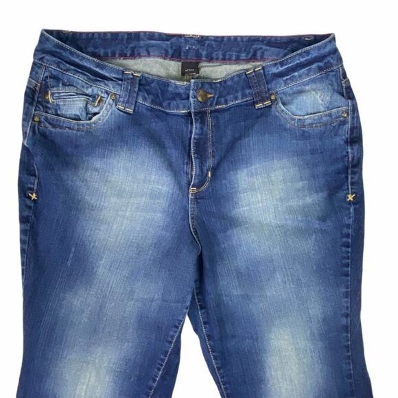 Lane Bryant Distinctly Boot Cut Red Triangle Denim Jeans Plus Size 20 Petite Blu - Picture 3 of 11